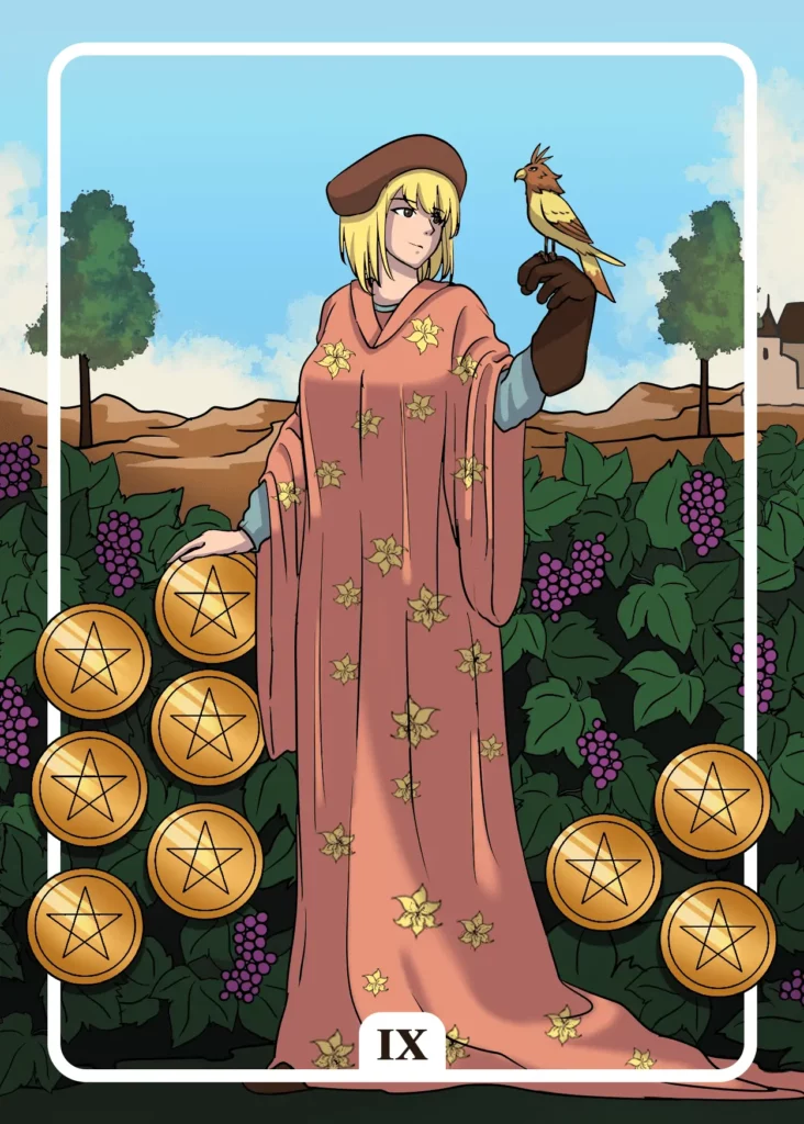 Nine of Pentacles Tarot Card Meaning