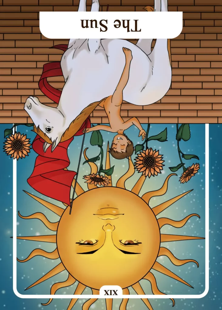 The Sun Reversed as Yes or No Tarot Card Meaning