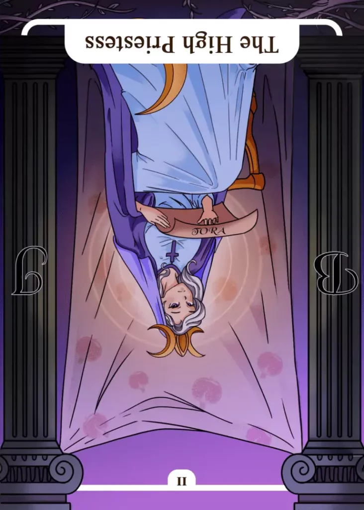 The High Priestess Reversed as Feelings Tarot Card Meaning