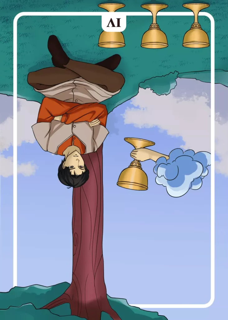Four of Cups Reversed as Yes or No Tarot Card Meaning
