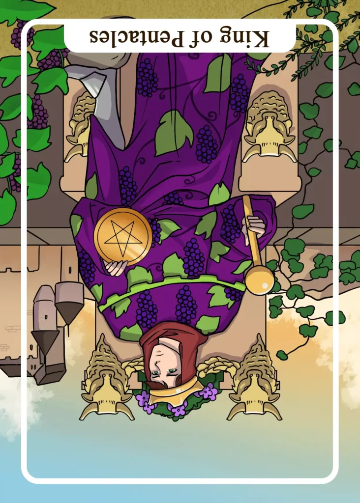 King of Pentacles Reversed as Feelings Tarot Card Meaning