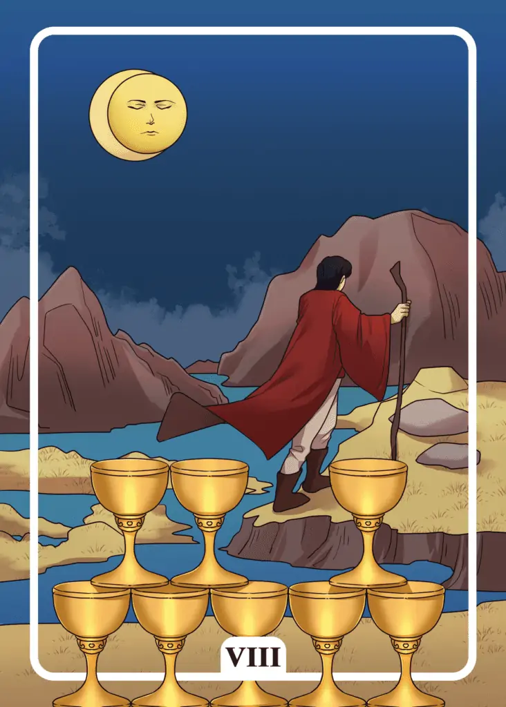Eight of Cups as Feelings Tarot Card Meaning