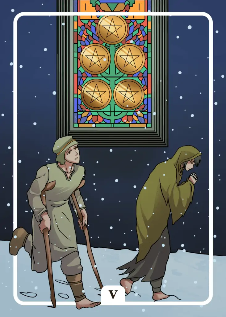 Five of Pentacles Tarot Card Meaning