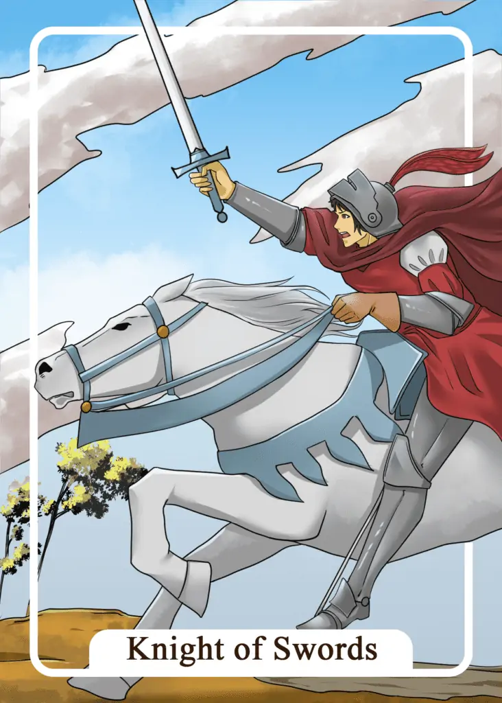 Knight of Swords as Feelings Tarot Card Meaning