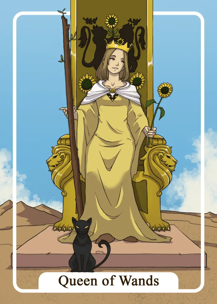 Queen of Wands as Feelings Tarot Card Meaning