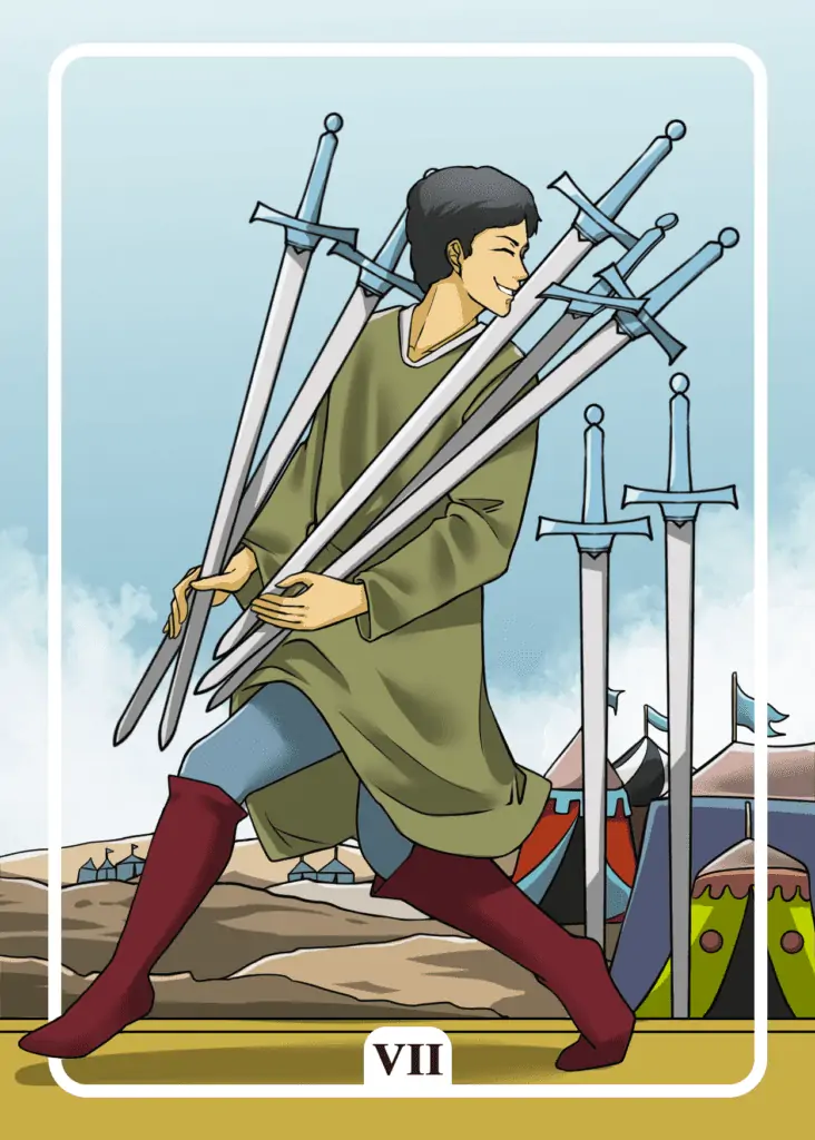 Seven of Swords as Feelings Tarot Card Meaning