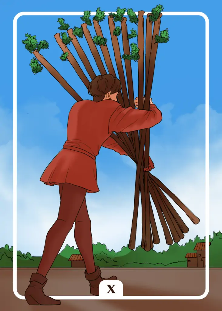 Ten of Wands as Yes or No Tarot Card Meaning