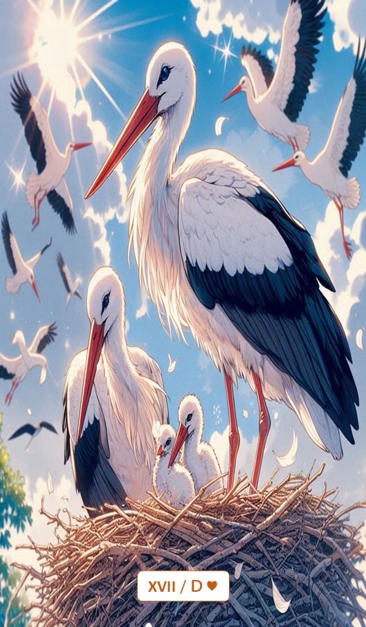 Stork Lenormand Card